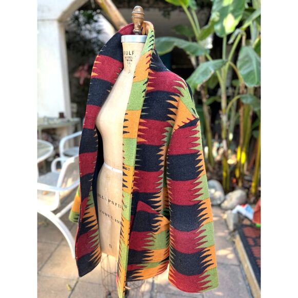 VTG Seppe SW Aztec Wool Button Down Coat Jacket Size 3 = XL Made in the USA - Picture 3 of 15